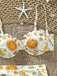 Ensemble Bikini Floral Tropical Dos Nu Croisé années '40 5