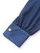 Blouse bleu marine en mousseline effet denim à col revers Années 1980 - 3
