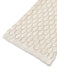 Detailed view of the flared bell sleeve on a cream boho-style crochet cover-up.