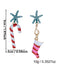 Boucles d’oreilles pendantes de Noël cannes en sucre et chaussettes en strass - 5