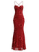 Bretelles Fines 3D Floral Maxi Robe Sirène Années 1930 11