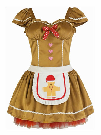 Robe et jupe courtes en velours kaki style pain d'épice des années 1970