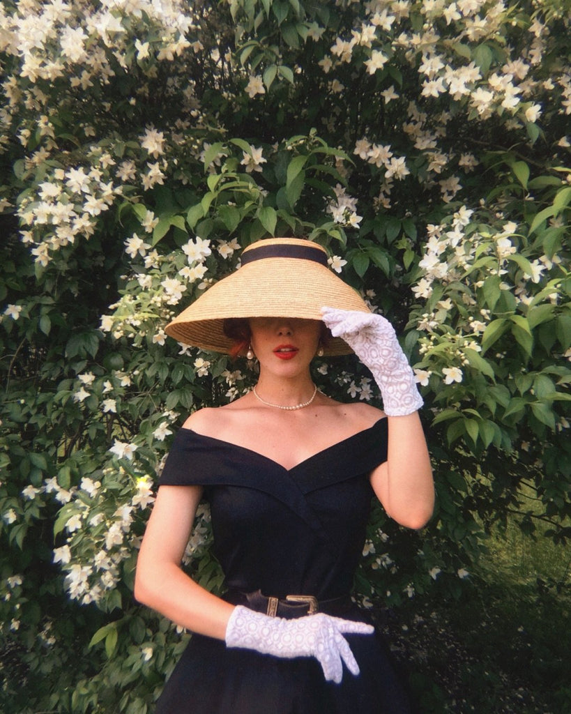Robe Swing Vintage Année 50 Solide Epaule Nu Soirée Cocktail