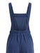 Combinaison bleu foncé en velours côtelé à jambes droites Années 1940 - 4