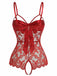 Lingerie en dentelle et satin avec nœud et bretelles réglables années 1970