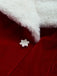 [Prévente] Ensemble 2 pièces haut en fourrure à épaules dénudées et jupe en tulle à flocons de Noël Années 1950 - 6