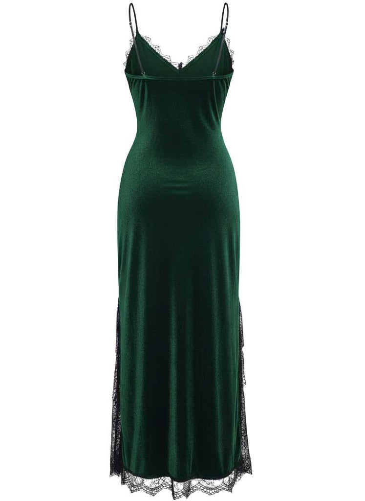 Nuisette en velours et dentelle des années 1960