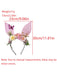Whimsical pink fairycore headband with sheer bunny ears, silk flowers, and a purple butterfly accent.