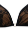 Noir Halter Floral Dentelle Ensemble Bikini Années 1970 4
