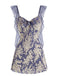Nuisette à Bretelles en Velours Jacquard et Volants en Tulle Années 1950 - 5