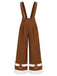 [Prévente] Pantalon marron à bretelles et motifs bonhomme en pain d’épices de Noël Années 1970 - 2