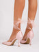 Vintage Satin Ruban Bout Pointu Talons Hauts 11
