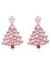 Puces d’Oreilles Roses Sapin de Noël à Étages - 1