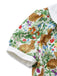 Detailed shot of the short puff sleeve with a contrasting white cuff on the bunny print fabric.