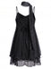 Robe courte en tulle scintillant à volants et foulard assorti Années 1970 - 6
