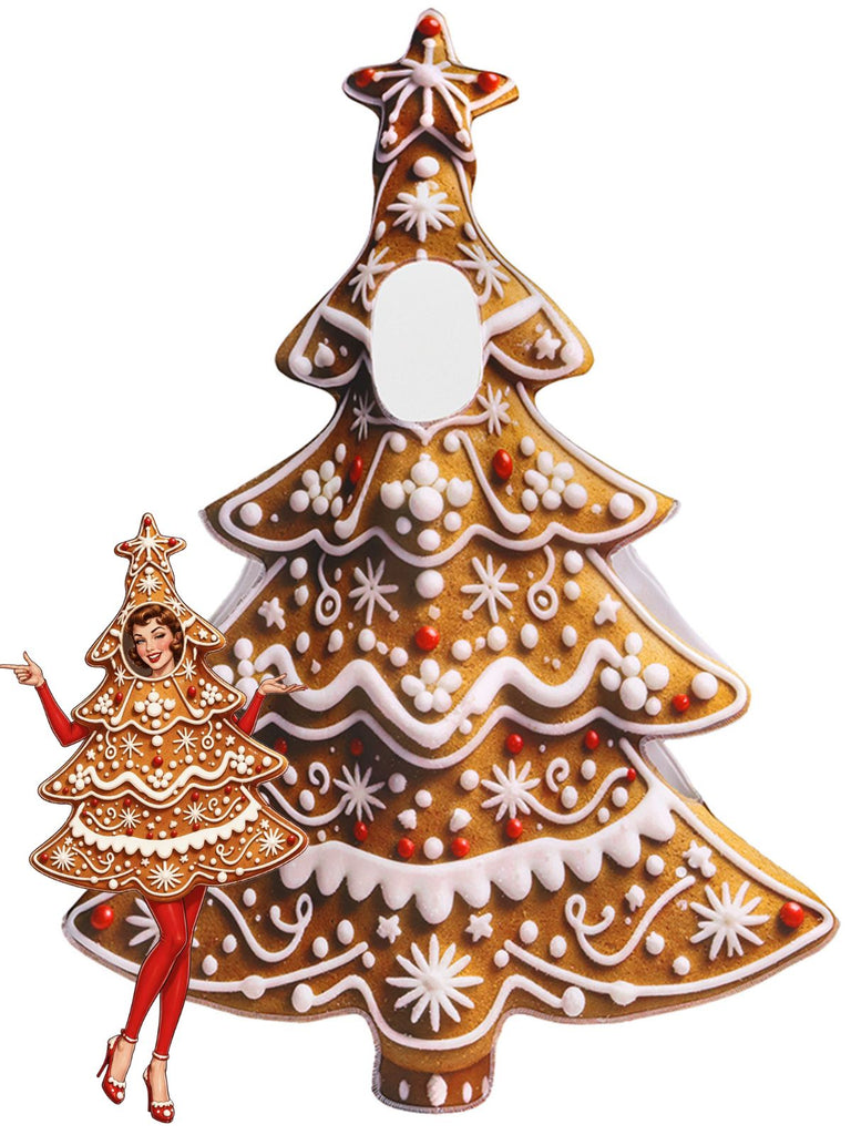 Robe déguisement de Noël sapin en pain d’épices Années 1970 - 1