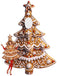 Robe déguisement de Noël sapin en pain d’épices Années 1970 - 1