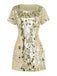 Robe disco scintillante à sequins et col rond Années 1960 - 7