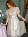 [Prévente] Robe de cocktail vert en tulle satiné années 1950