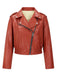 Veste Moto Courte en Similicuir à Col et Ourlet Élastiqué Années 1950 - 4