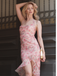 Robe sirène en maille de soie rose 1930s