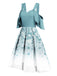 Robe Swing Année 50 Flocon de Neige