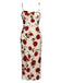 Robe Crayon à Bretelles Roses des Années 1960 Élégant Chic