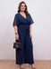 [Grande Taille] Combinaison uni bleu foncé à manches évasées des années 1930