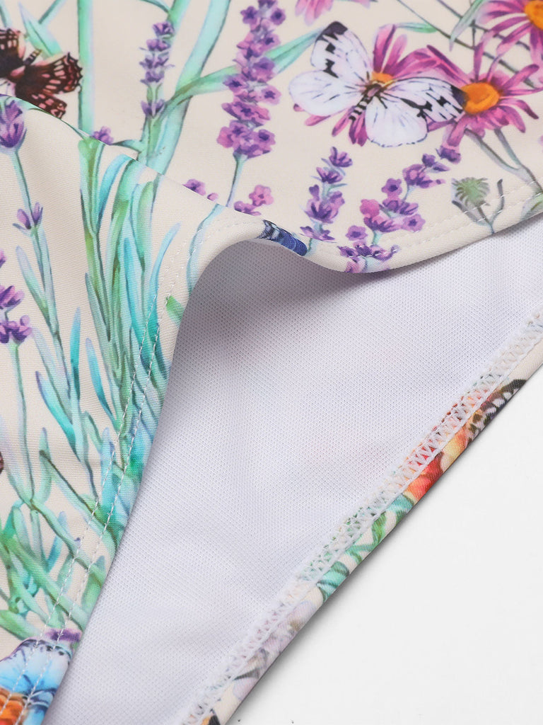 Maillot de bain une pièce à licou papillon