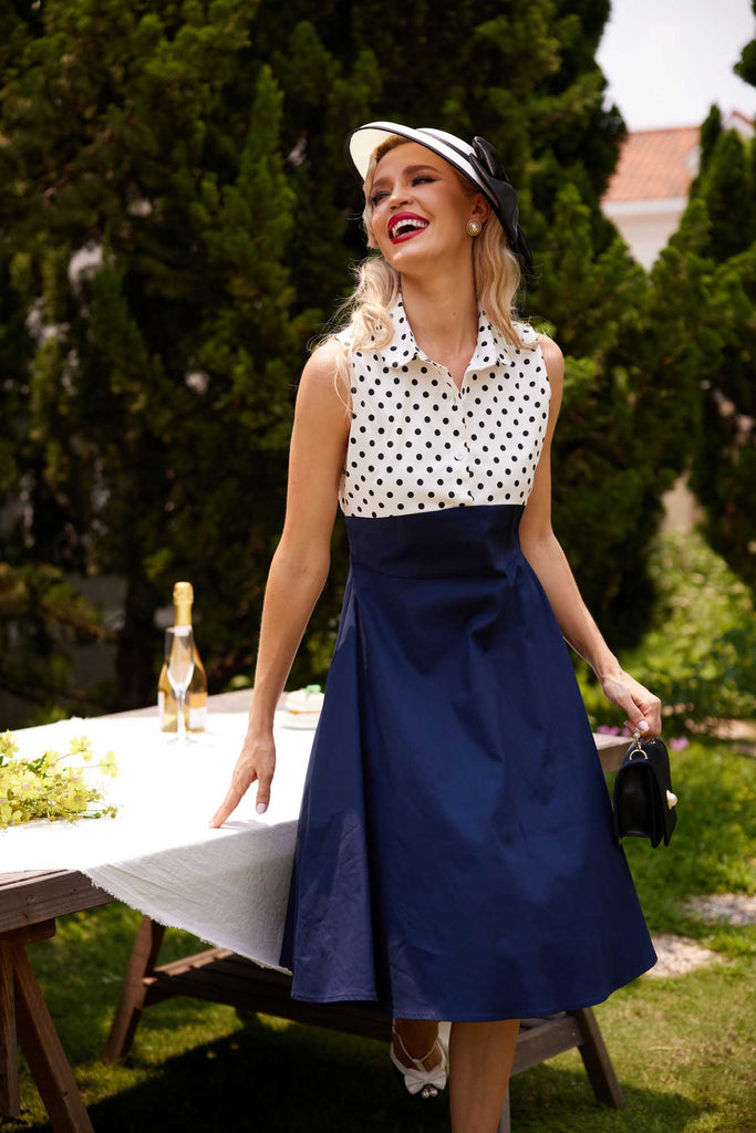[Prévente] Robe Swing Vintage Année 50 Patchwork Avec Veste Soirée Cocktail Chic