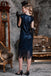 Robe Charleston Vintage Année 20 Gatsby à Franges Paillettes Soirée Cocktail