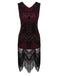 Robe Charleston Soirée Vintage Année 20 Gatsby à Franges Paillettes Chic