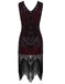 Robe Charleston Soirée Vintage Année 20 Gatsby à Franges Paillettes Chic