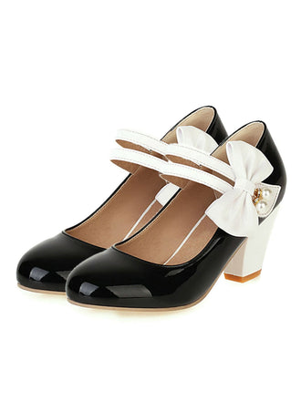 Chaussures avec Double Sangles et Nœud Papillon