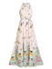 [Prévente] Robe maxi à licou et papillon fleurs Années 1950