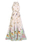 [Prévente] Robe maxi à licou et papillon fleurs Années 1950