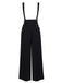 2PC Années 30 Chemisier Rayé et Pantalon à Bretelles