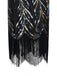 Robe Charleston Vintage Année 20 Gatsby À Paillettes Noire Soirée Chic