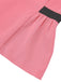 Haut patchwork noir et rose à taille nœud des années 60