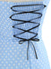 Robe Cocktail à Pois Bleue années 1950