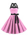 Robe Cocktail à Pois Bleue années 1950