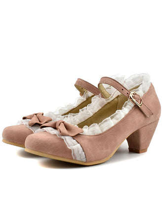 Chaussures avec Dentelle et Nœud Papillon