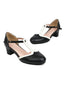 Chaussures Mary Jane à boucle en T unies rétro
