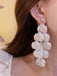 Boucles d'oreilles à pampilles en zircon vintage blanc