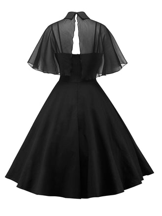 Robe Swing Vintage Année 50 Châle Rétro Soirée Cocktail Chic