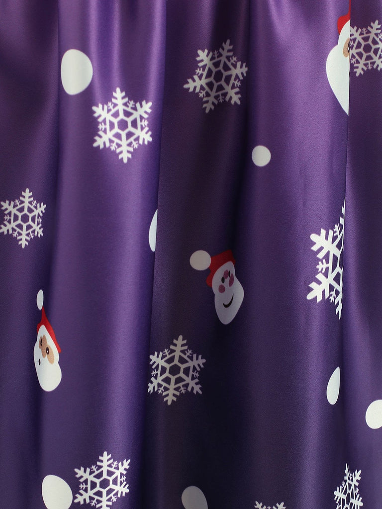 Robe Vintage à Col V Années 50 de Santa Noire et Violette à Patchwork