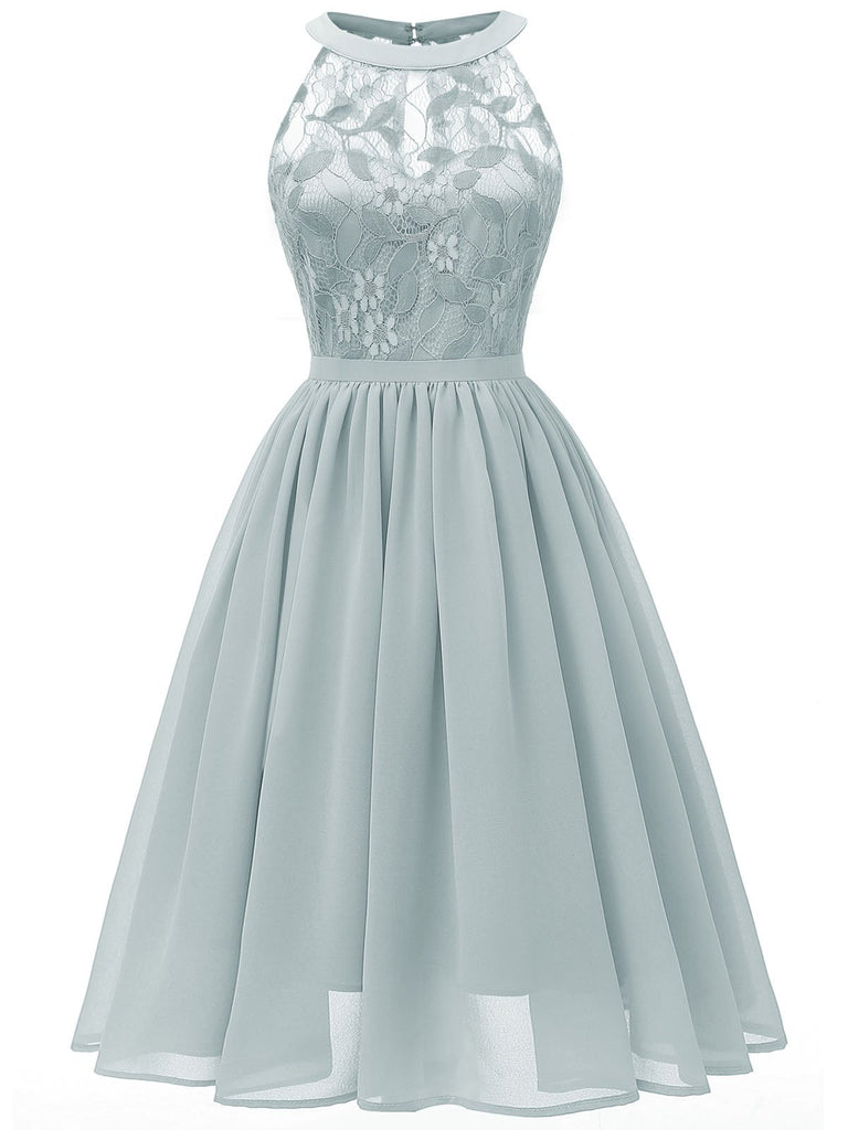 Robe Swing Années 50 en Dentelle à Fleurs