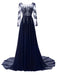 robe longue strass mousseline patchwork tulle