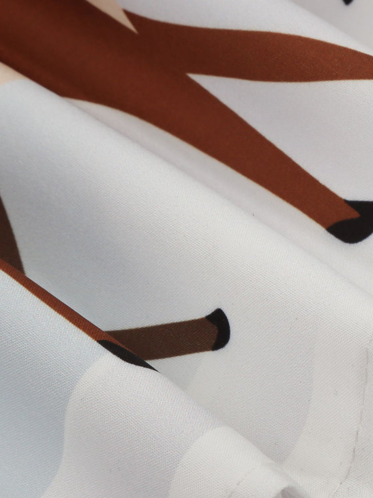 Robe Pour Noël Chic Année 50 Bleu Motifs Renne et flocon de neige