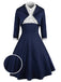 [Prévente] Robe Swing Vintage Année 50 Patchwork Avec Veste Soirée Cocktail Chic